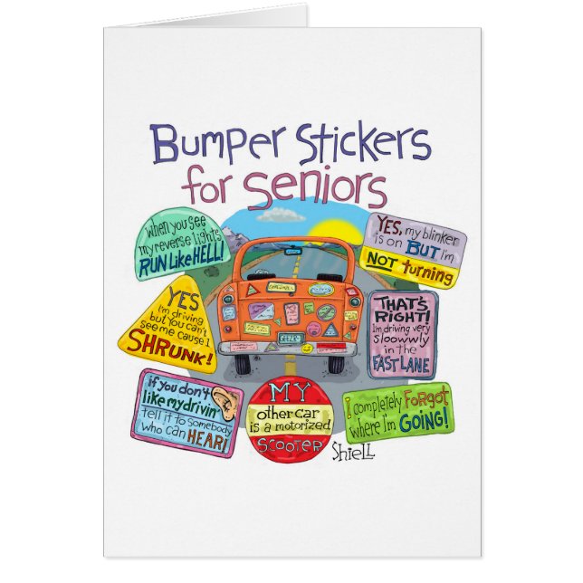 Funny "Over Hill" Geburtstagskarte (Vorne)