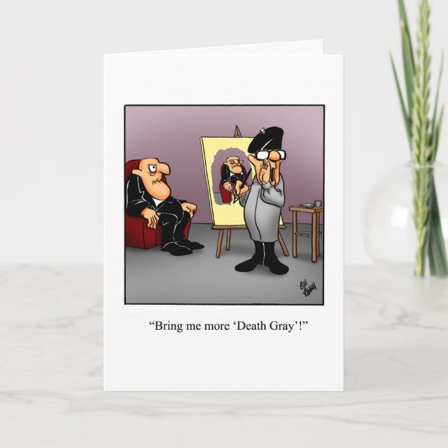 Funny Over Hill Spaß Birthday Card Karte (Vorderseite)