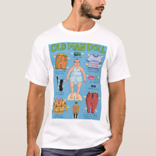 FUNNY Over the Hill - Alte MAN Paper Doll. T-Shirt