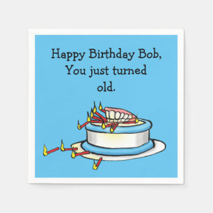 Funny Over the Hill Birthday Napkins Serviette