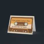 Funny Over the Hill Cassette Tape Birthday Card Karte<br><div class="desc">Sie suchen eine Geburtstagskarte für den Musikliebhaber der alten Schule, der offiziell über dem Hügel liegt? Diese Kassette Grußkarte ist perfekt. Mit seiner witzigen Botschaft und Kassettenillustrierung ist es perfekt für alte Musikfans. Das Beste von allen Texten auf der Vorder- und Innenseite dieser Karte kann mit dem Namen Ihres Empfängers...</div>