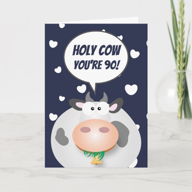 Funny Over the Hill Happy 90. Geburtstag Karte (Vorderseite)