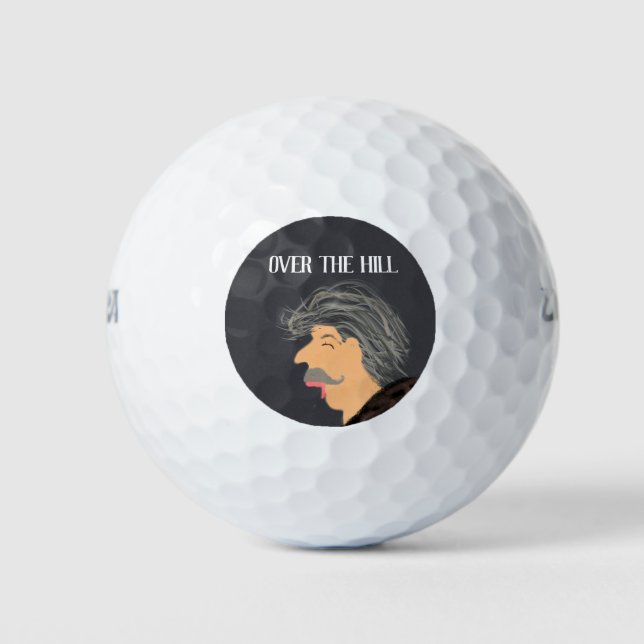 Funny Over The Hill Old Man Golf Balls Golfball (Vorderseite)