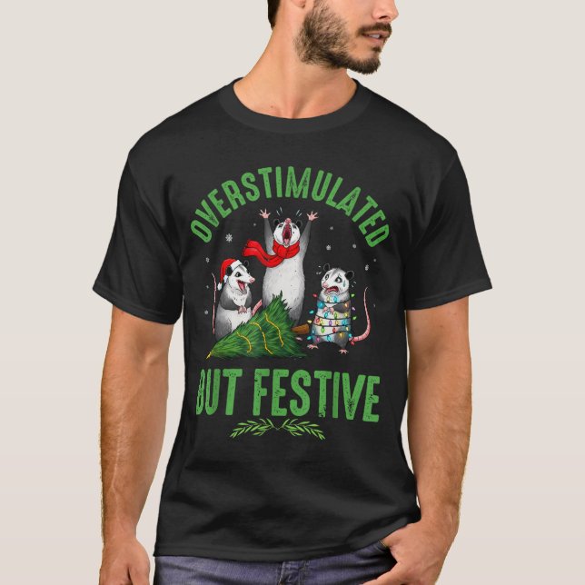 Funny Overstimulated But Festive Christmas Ssum Ho T-Shirt (Vorderseite)