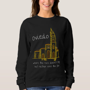 Funny Oviedo Spanien Souvenir Handgezeichnete Kuns Sweatshirt