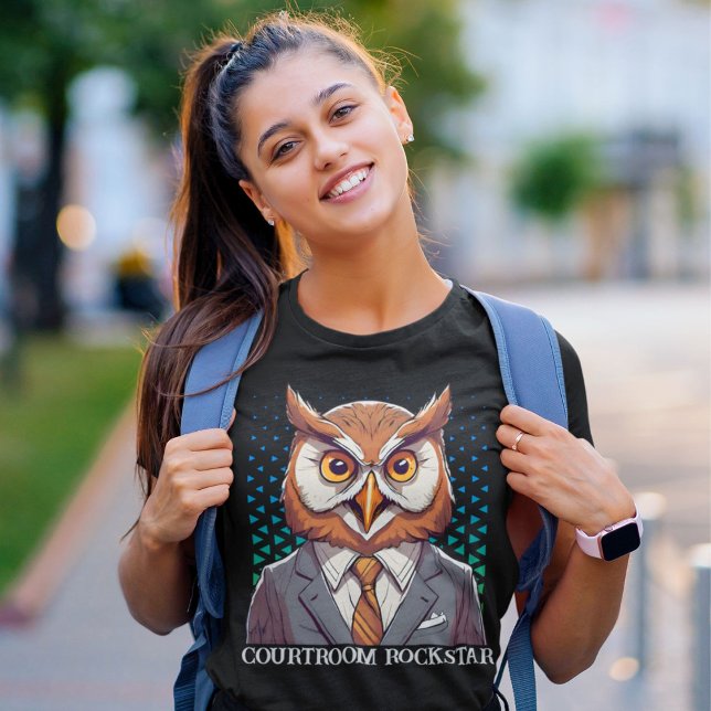 Funny Owl Geschenke für Anwaltskanzlei T-Shirt (Funny Owl Gifts for Law Student Lawyer Enforcement)