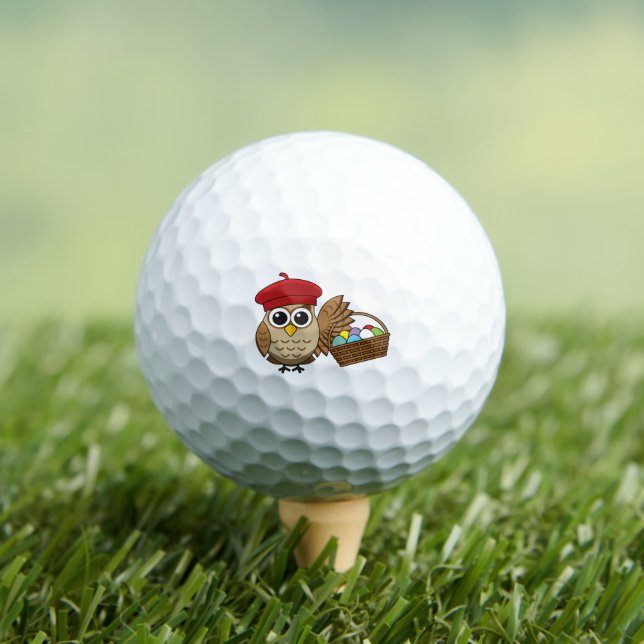 Funny Owl Ostereier Jagd Golfball (Insitu T-Shirt)