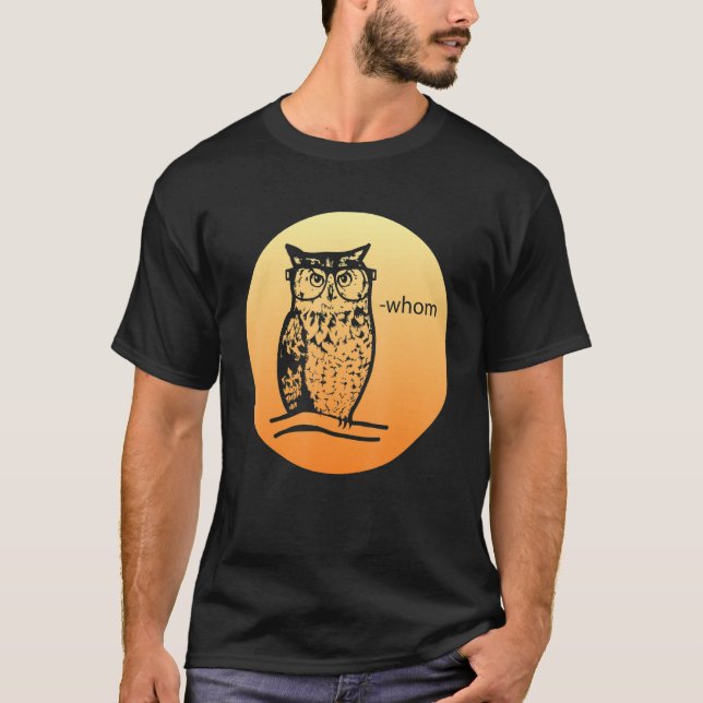 Funny Owl Shirt Geschenk für Bookwürmer (Vorderseite)
