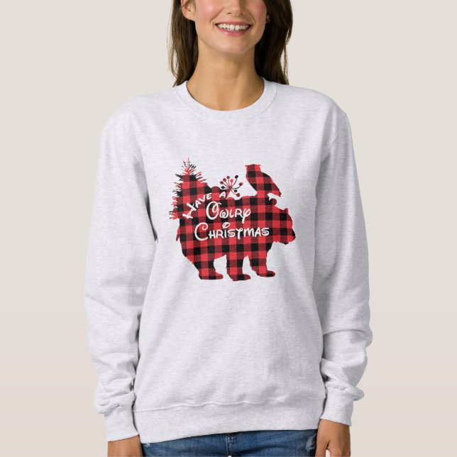 Funny Owlly Weihnachten Ugly Sweater, Celebrate Ow Sweatshirt (Vorderseite)