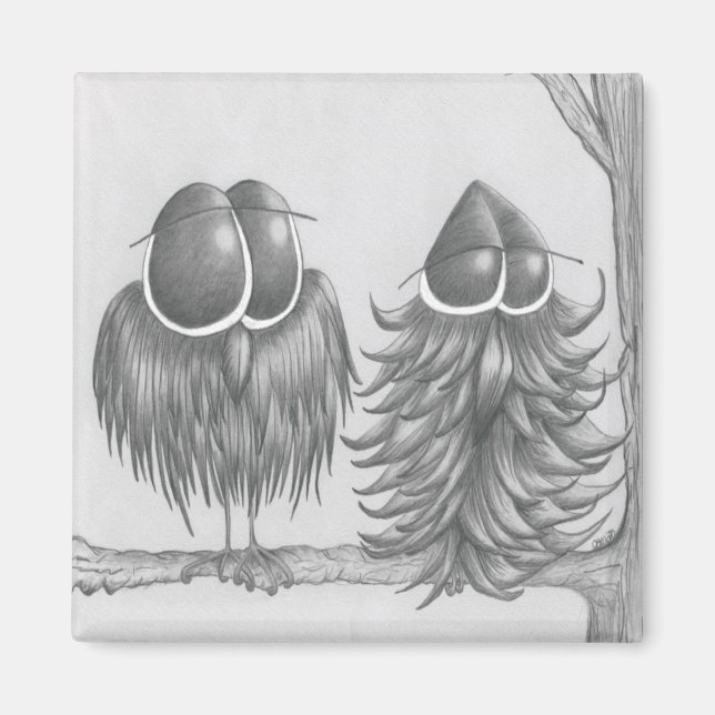 Funny Owls Magnet (Vorne)
