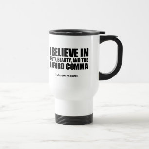 Funny Oxford Comma Grammar Spaß Custom Teacher Reisebecher