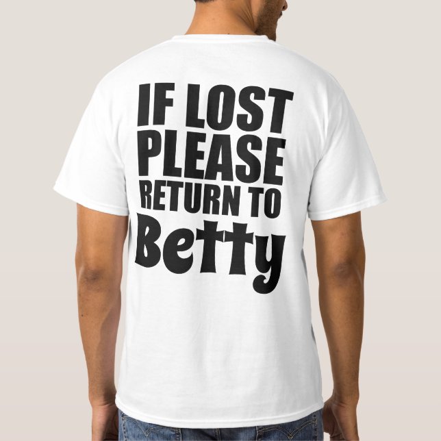 Funny Paares Shirts Personalisiert (Rückseite)