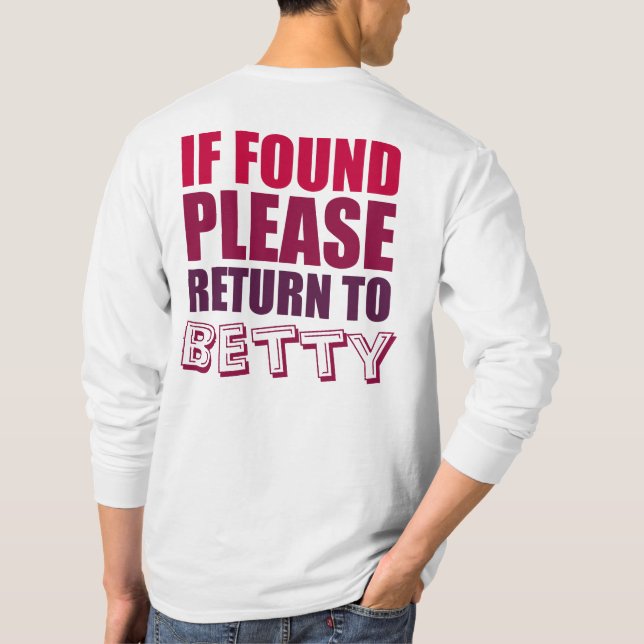 Funny Paares Shirts Personalisiert (Rückseite)