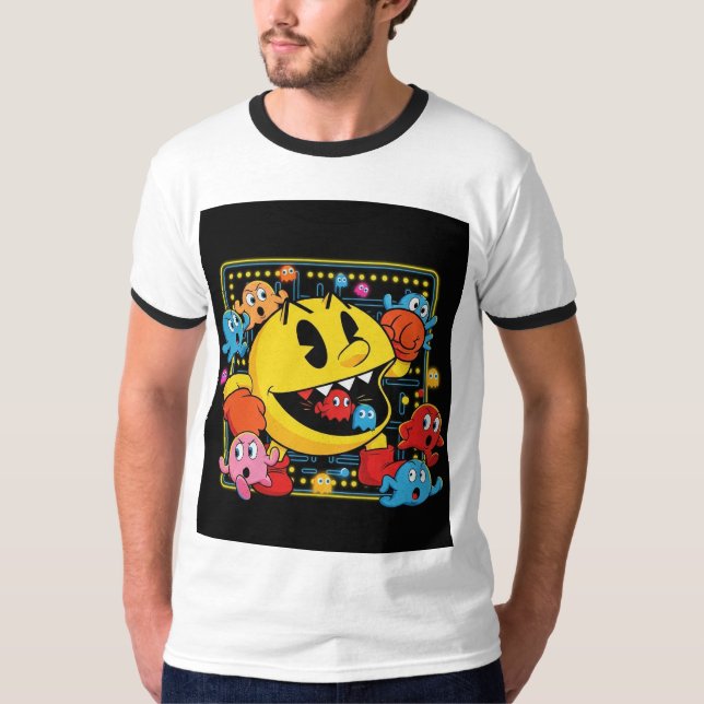 Funny Pac-Man T-Shirt – Retro Arcade Gaming Tee (Vorderseite)