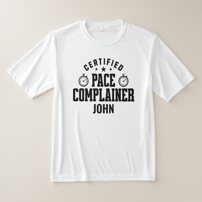 Funny Pace Complainer Matching Couple Personalized T-Shirt (Ablage )