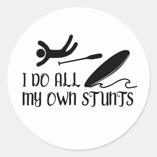 Funny Paddle Board Stickers (Vorderseite)
