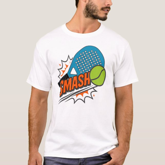 Funny Padel Smash - Sportfan T-Shirt (Vorderseite)