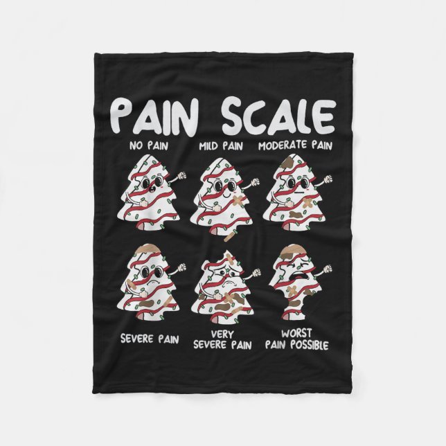 Funny Pain Scale Weihnachten Weihnachten Weihnacht Fleecedecke (Vorderseite)