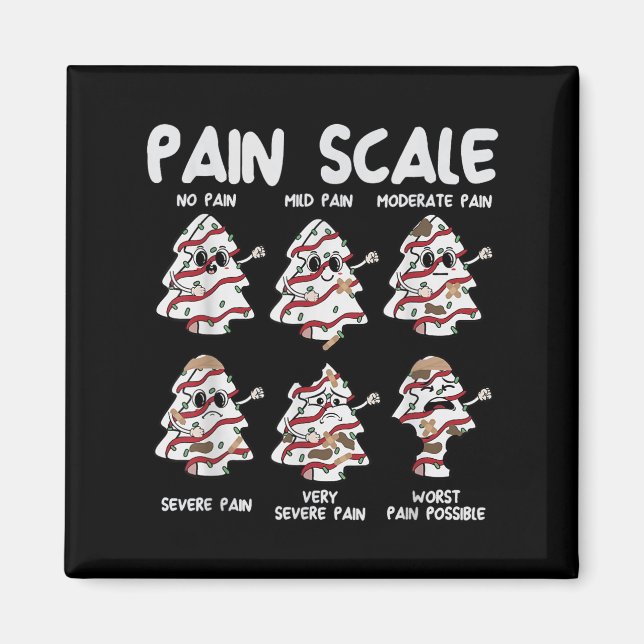 Funny Pain Scale Weihnachten Weihnachten Weihnacht Magnet (Vorne)