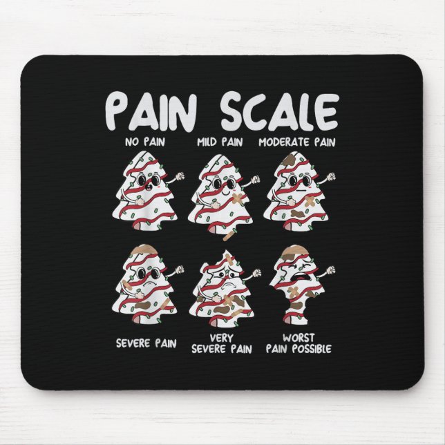 Funny Pain Scale Weihnachten Weihnachten Weihnacht Mousepad (Vorne)