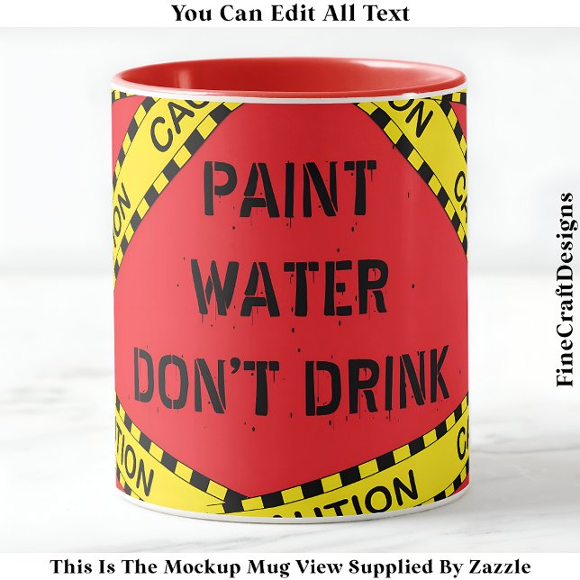 Funny Paint Water Zitat für Künstler Crafters 003 Tasse (Von Creator hochgeladen)
