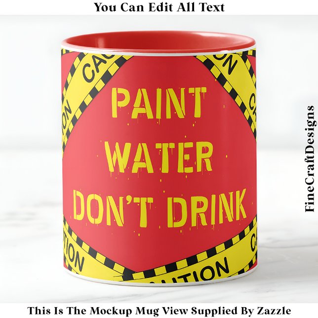 Funny Paint Water Zitat für Künstler Crafters 004 Tasse (Von Creator hochgeladen)