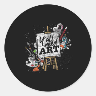 Funny Painter Yall Need Art Zeichne Künstler Runder Aufkleber