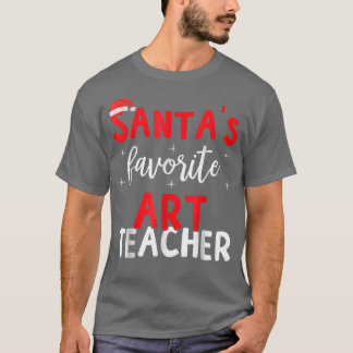 Funny Pajama Xmas Santas Lieblings-Kunstlehrer T-Shirt