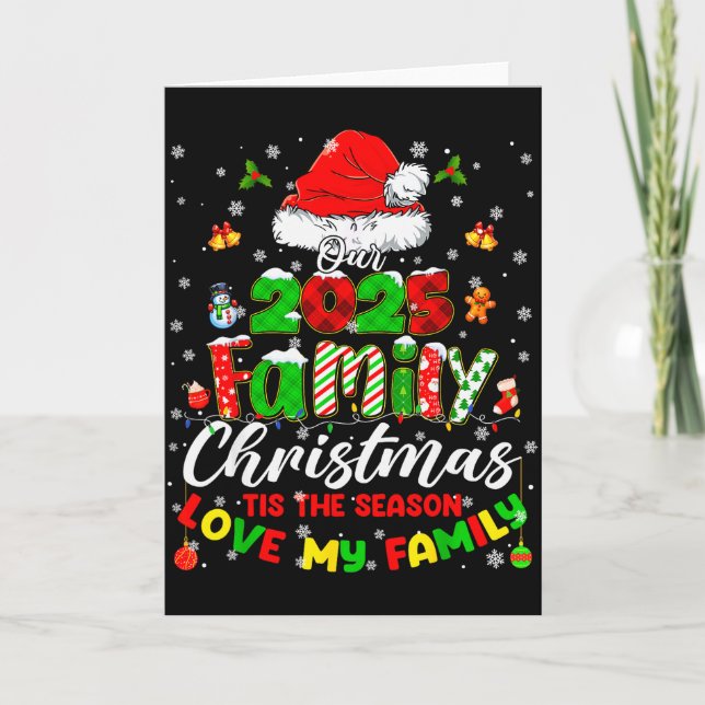 Funny Pajamas Outfit Family Matching Christmas 202 Karte (Vorderseite)