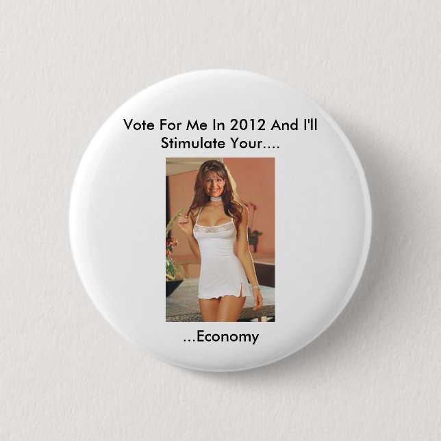 Funny Palin 2012 Button T Shirts (Anti Obama) (Vorderseite)