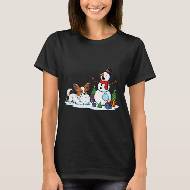 Funny Pallon Snowman Christmas Tree Xmas Womens Me T-Shirt (Vorderseite)