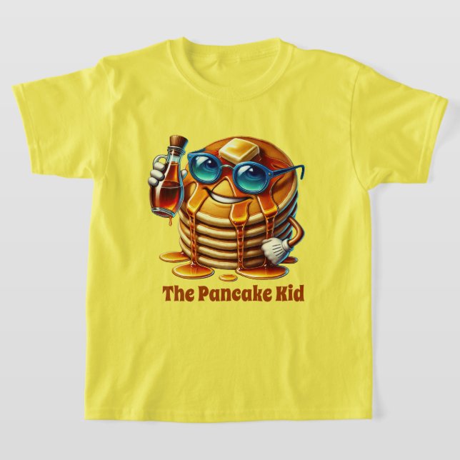 Funny Pancake Kind fügen Text T-Shirt (Ablage )