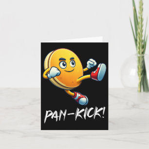 Funny Pancake Pan Karate Kick Boys Girls Food Lieb Karte