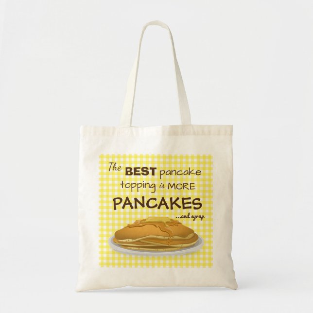 Funny Pancakes und Sirup Zitronensatz Tragetasche (Vorne)