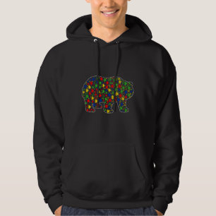 Funny Panda Bären Tiere Puzzle Stücke Autismus Kri Hoodie