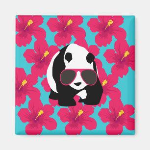Funny Panda Bear Beach Bum Coole Sonnenbrille Trop Magnet