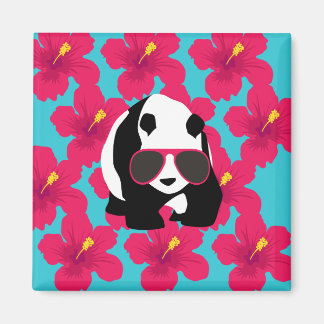 Funny Panda Bear Beach Bum Coole Sonnenbrille Trop Magnet