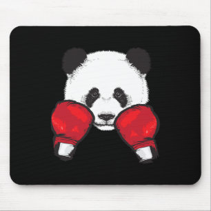 Funny Panda Boxing Cool Animal Lover Gloves Boxer Mousepad