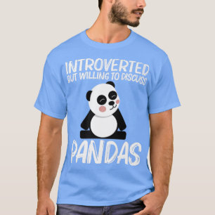 Funny Panda Design für Männer Frauen Schwarz-weiße T-Shirt