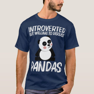 Funny Panda Design für Männer Frauen Schwarz-weiße T-Shirt