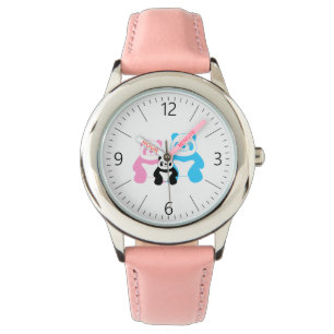 Funny Panda Familie Armbanduhr