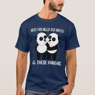 Funny Panda für Männer Chinesische Riesen-Pandas f T-Shirt