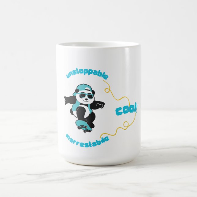 Funny Panda mit Sonnenbrille & Cap Kaffeetasse (Mittel)