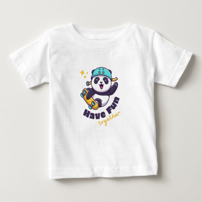 Funny Panda Niedlich für Tiere Lover Baby T-shirt (Vorderseite)