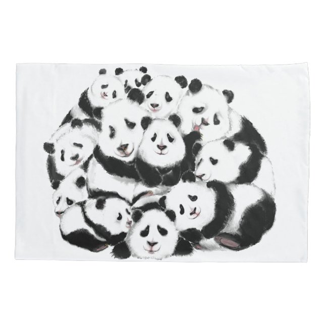 Funny Panda Pillow Case Kissenbezug (Rückseite)