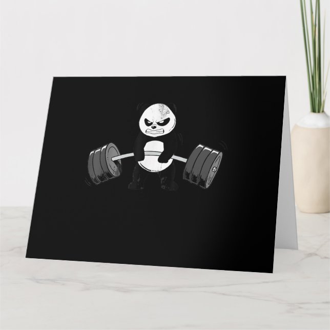 Funny Panda Workout Kitten Fitnessstudio Power Karte (Vorderseite)