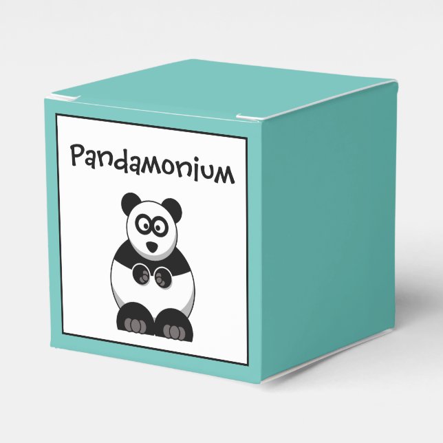 Funny Pandamonium Panda Cartoon, Niedlich Stress P Geschenkschachtel (Vorderseite)