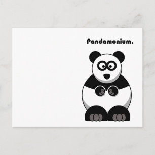 Funny Pandamonium Panda Cartoon, Niedlich Stress P Postkarte