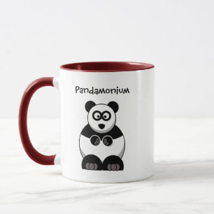 Funny Pandamonium Panda Cartoon, Niedlich Stress P Tasse