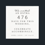 Funny Pandemic Wedding Party Dementsprechend warte Serviette<br><div class="desc">SCHLIESSLICH! Zeit,  dieses Party zu starten! Lass allen,  wie geduldig Liebe ist mit diesen lustigen,  bearbeitbaren,  pandemischen Hochzeitsnapkins. Editieren Sie einfach die Anzahl der Tage,  die Sie warten mussten! Jeder wird sicher sein,  entsprechend zu feiern!</div>